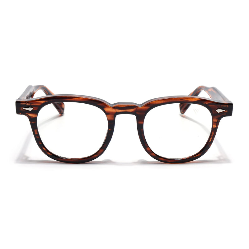 Obsidian | Voyage Demi Brown Wayfarer Eyeglasses for Men & Women (99305FMG8185)