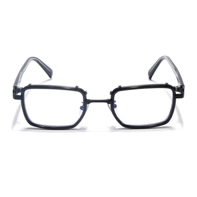 Voyage Black Square Eyeglasses for Men & Women (9930FMG7064-C1)