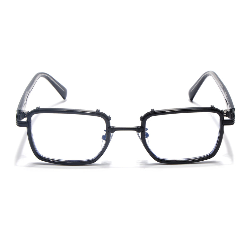 Voyage Black Square Eyeglasses for Men & Women (9930FMG7064-C1)