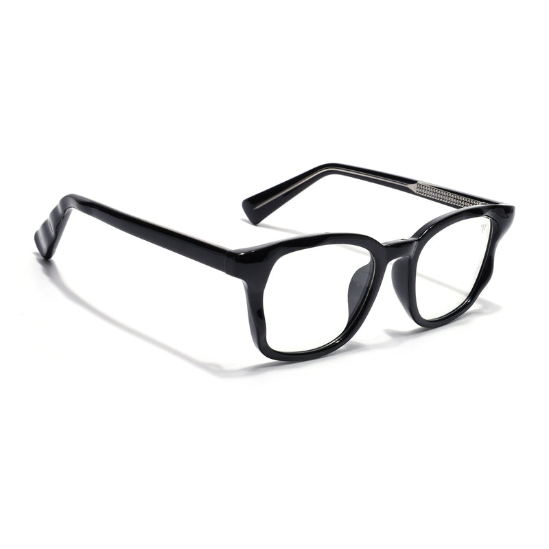 Obsidian | Voyage Shine Black Wayfarer Eyeglasses for Men & Women (99312FMG8187)