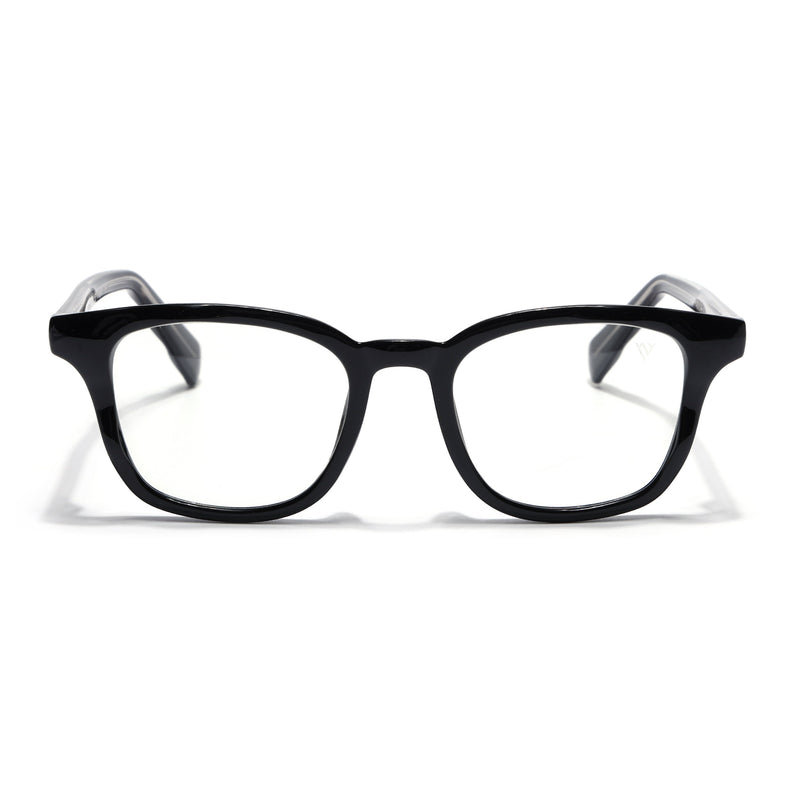 Obsidian | Voyage Shine Black Wayfarer Eyeglasses for Men & Women (99312FMG8187)