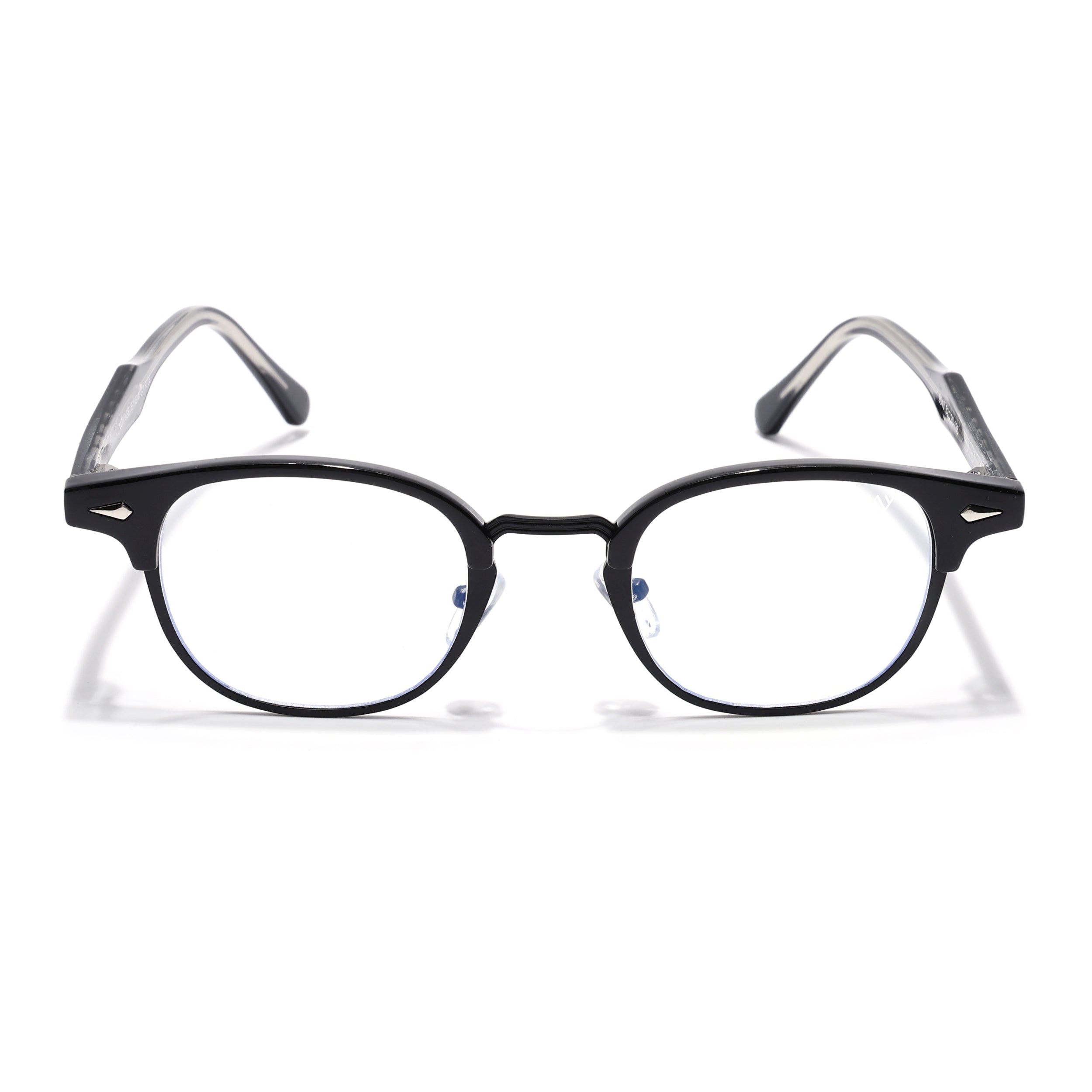 Voyage Black Half Rim Eyeglasses for Men & Women (9940FMG7127-C1)