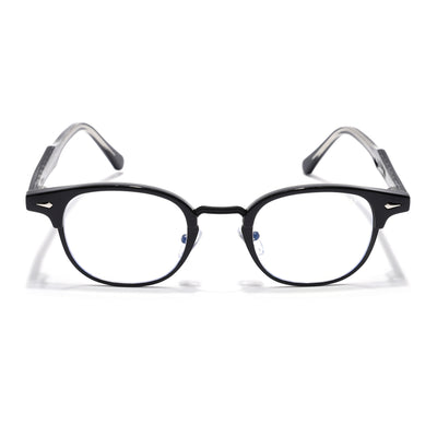 Voyage Black Half Rim Eyeglasses for Men & Women (9940FMG7127-C1)