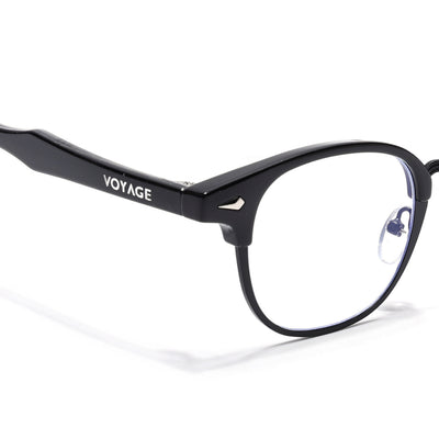 Voyage Black Half Rim Eyeglasses for Men & Women (9940FMG7127-C1)