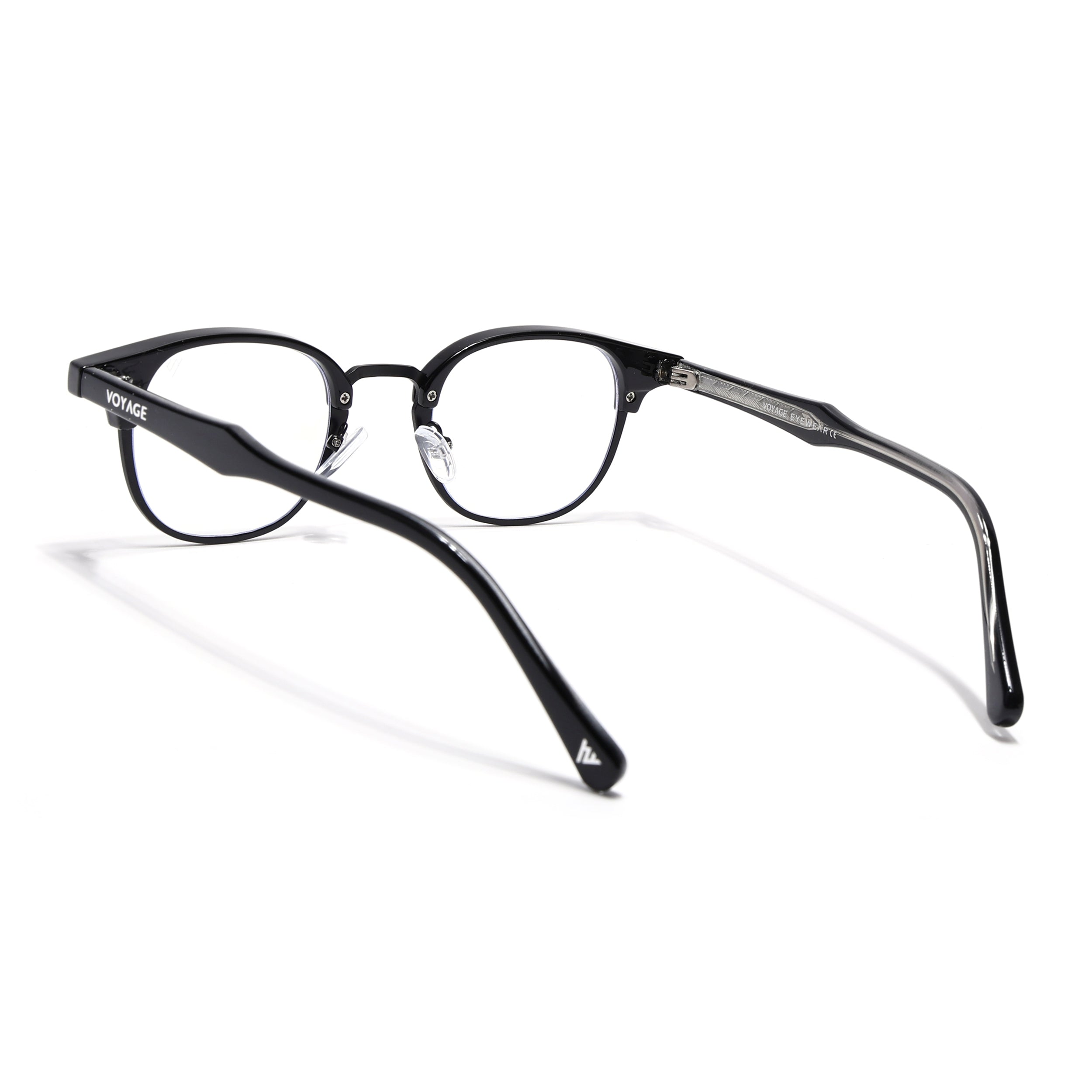 Voyage Black Half Rim Eyeglasses for Men & Women (9940FMG7127-C1)