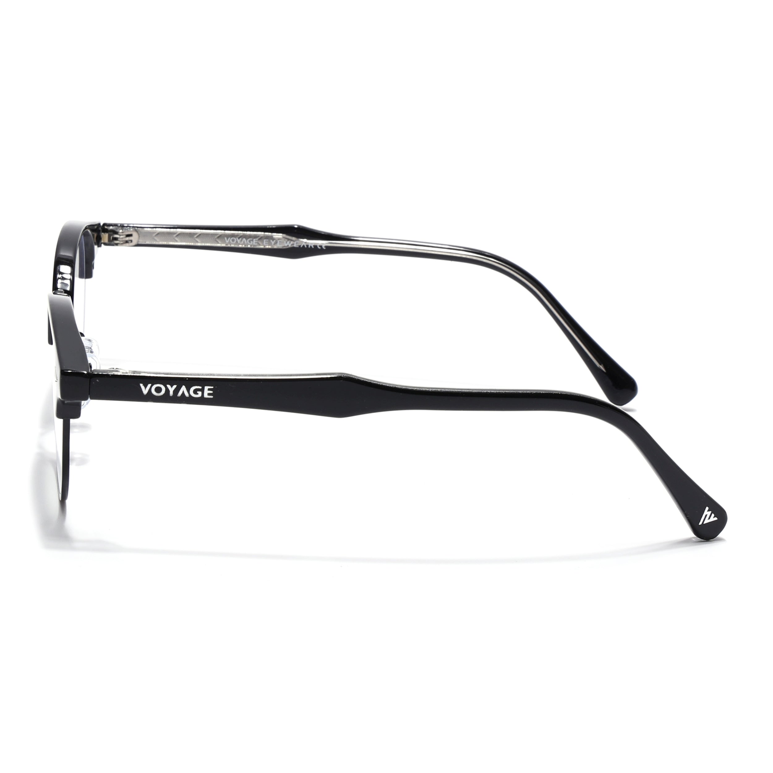 Voyage Black Half Rim Eyeglasses for Men & Women (9940FMG7127-C1)