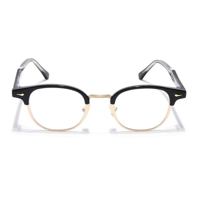 Voyage Golden & Black Half Rim Eyeglasses for Men & Women (9940FMG7128-C2)