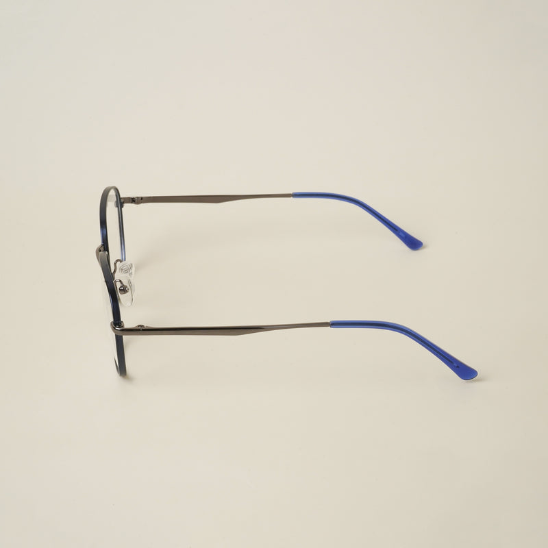 Voyage Blue Square Eyeglasses for Men & Women (YC82051MG4634-C2)