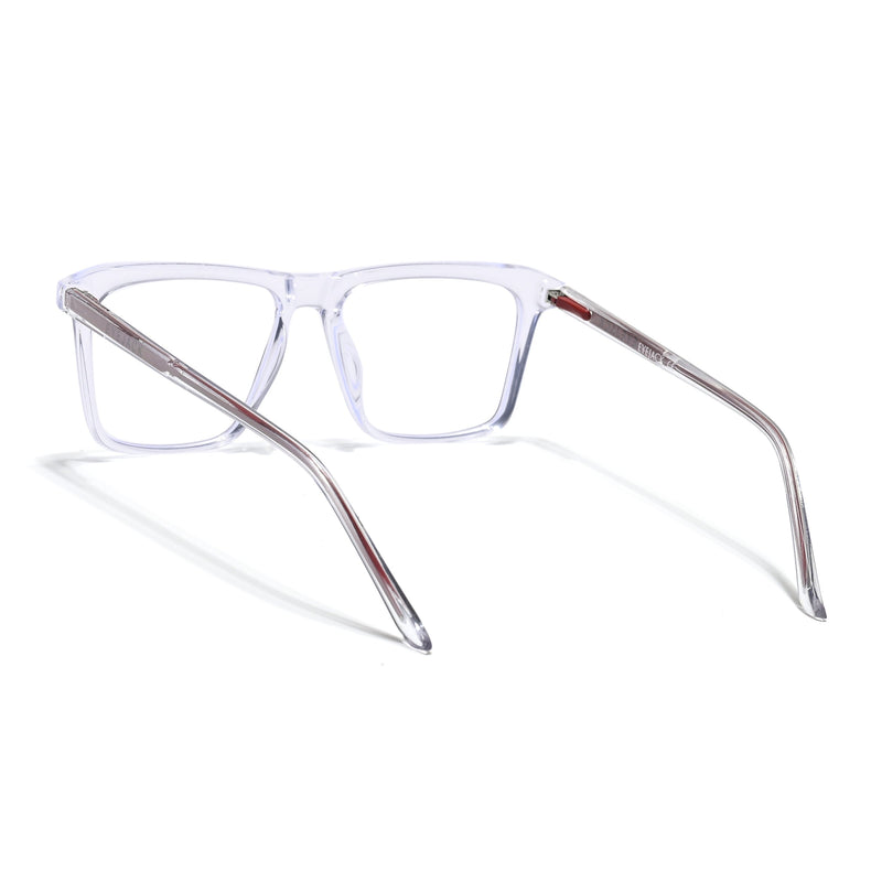 Eyejack Minimals Transparent Square Eyeglasses for Men & Women (A02FCL1313-C3)