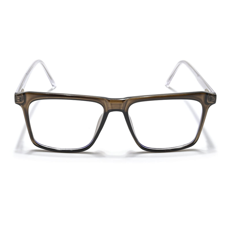 Eyejack Minimals Brown Square Eyeglasses for Men & Women (A02FCL1317-C7)