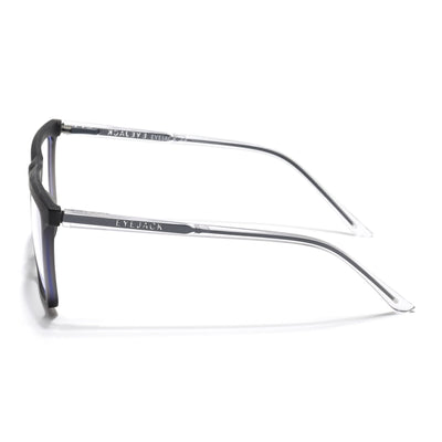Eyejack Minimals Matt Grey Square Eyeglasses for Men & Women (A03FCL1319-C2)