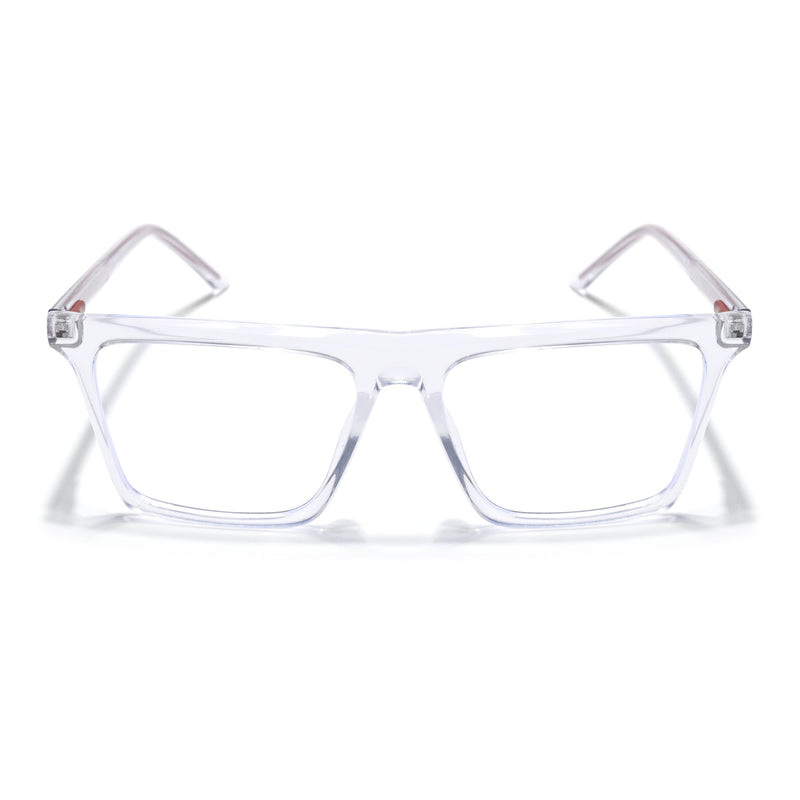Eyejack Minimals Transparent Square Eyeglasses for Men & Women (A03FCL1320-C3)