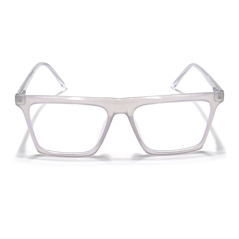 Eyejack Minimals Transparent Grey Square Eyeglasses for Men & Women (A03FCL1322-C5)