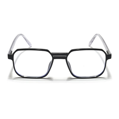 Eyejack Minimals Shine Black Square Eyeglasses for Men & Women (A05FCL1332-C1)