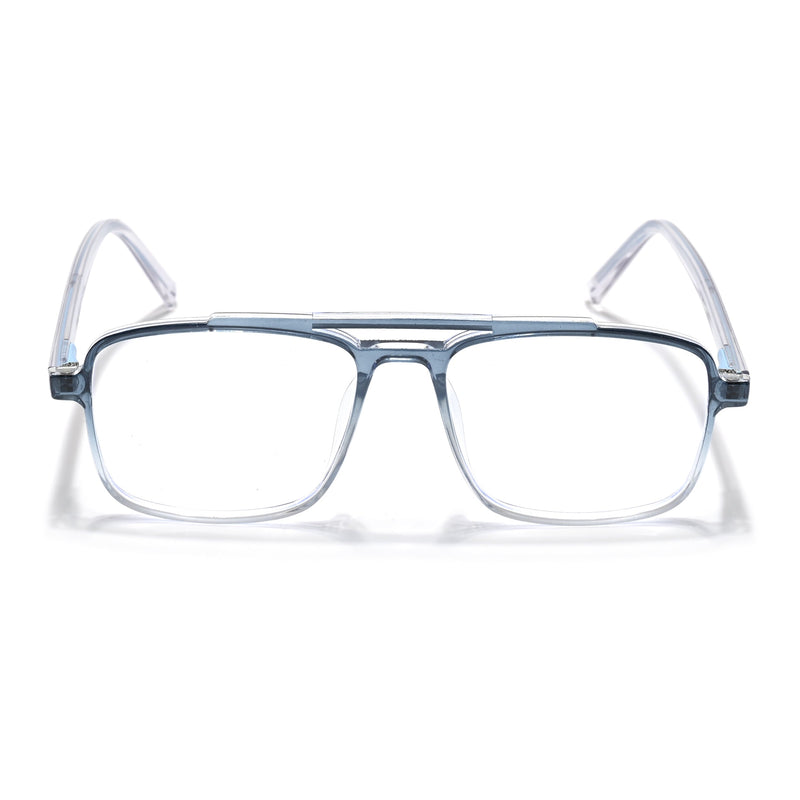 Eyejack Minimals Blue & Clear Wayfarer Eyeglasses for Men & Women (A06FCL1342-C4)