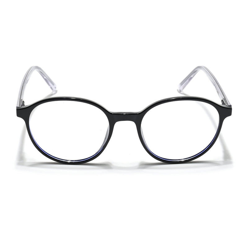 Eyejack Minimals Shine Black Round Eyeglasses for Men & Women (A07FCL1346-C1)
