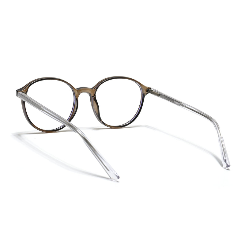 Eyejack Minimals Brown Round Eyeglasses for Men & Women (A07FCL1352-C7)