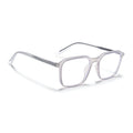 Eyejack Minimals Transparent Grey Square Eyeglasses for Men & Women (A08FCL1357-C5)