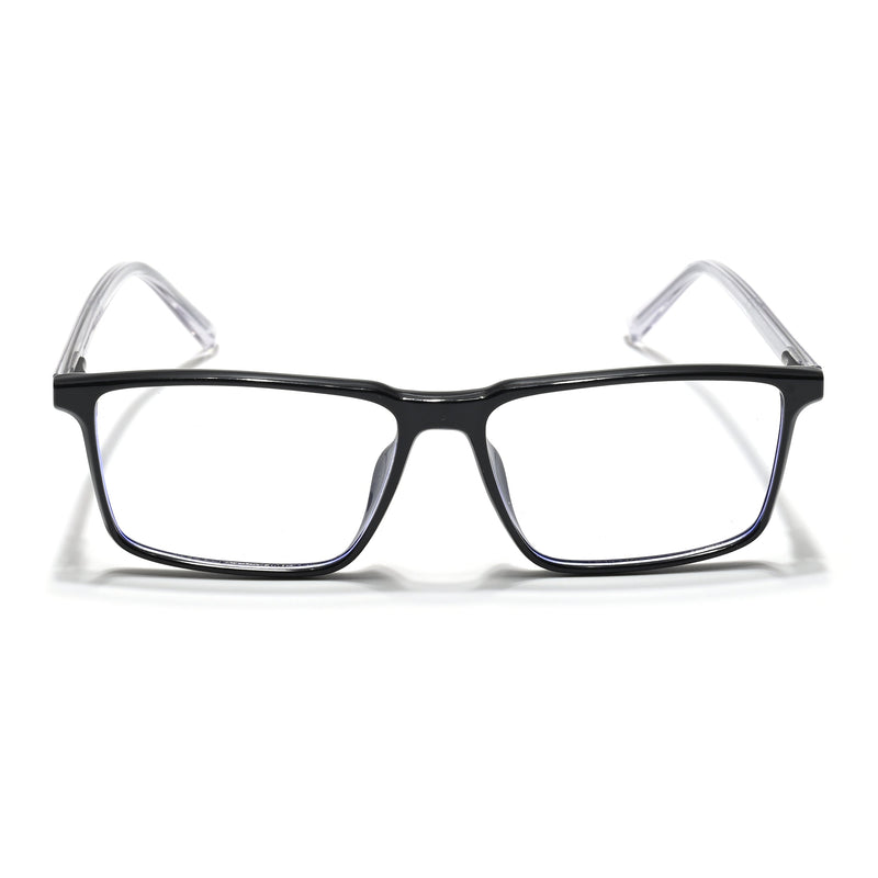 Eyejack Minimals Shine Black Rectangle Eyeglasses for Men & Women (A09FCL1360-C1)
