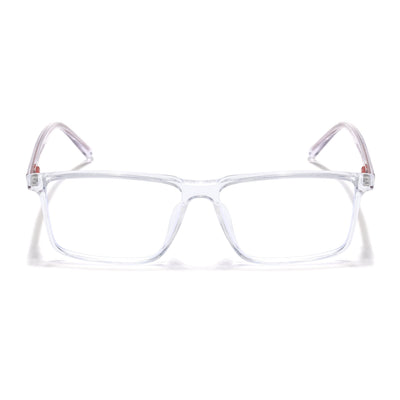 Eyejack Minimals Transparent Rectangle Eyeglasses for Men & Women (A09FCL1362-C3)