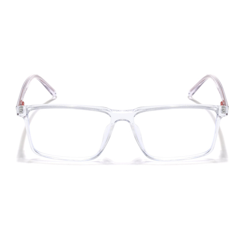 Eyejack Minimals Transparent Rectangle Eyeglasses for Men & Women (A09FCL1362-C3)