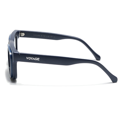 Smuggler | Navy Blue & Silver Unisex Sunglasses | Black Lens - MG6423