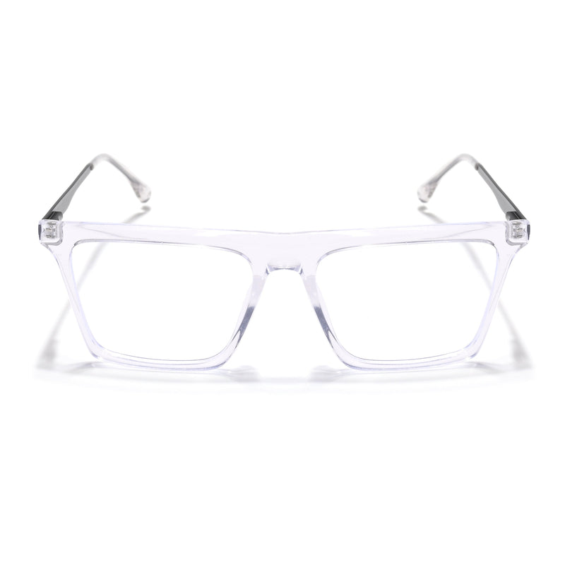 Eyejack Essentials Transparent Square Eyeglasses for Men & Women (B01FCL1376-C3)