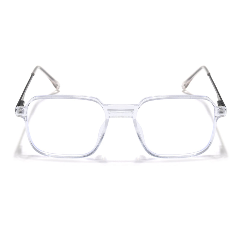 Eyejack Essentials Transparent Square Eyeglasses for Men & Women (B03FCL1390-C3)