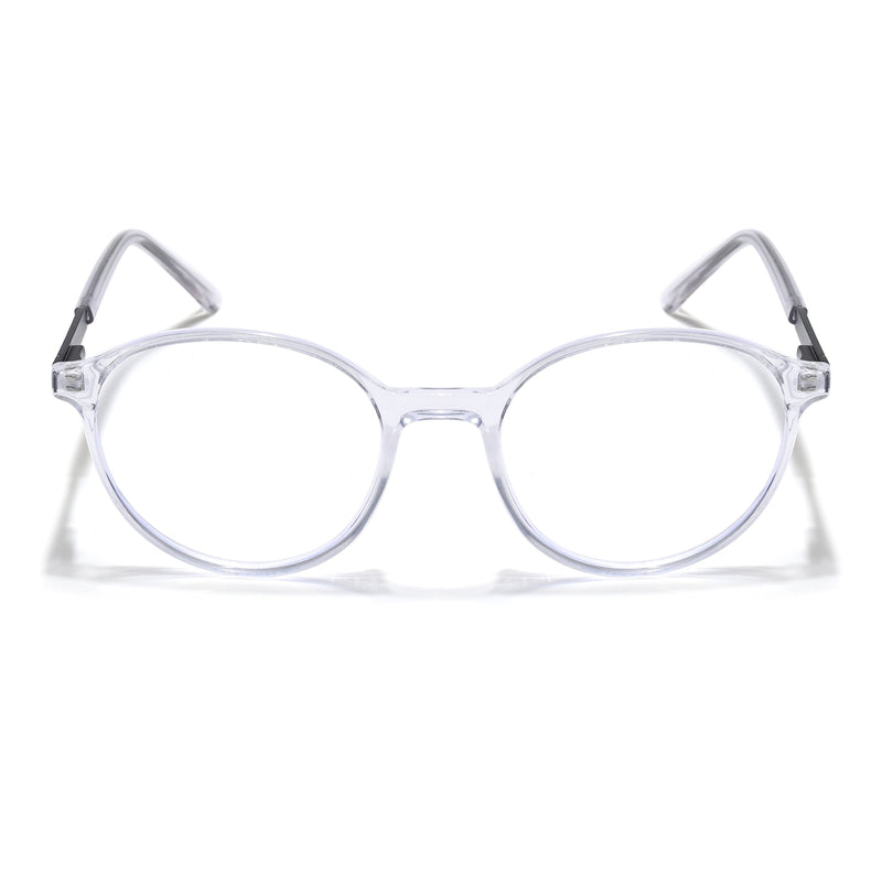 Eyejack Essentials Transparent Round Eyeglasses for Men & Women (B04FCL1397-C3)