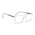 Eyejack Essentials Transparent Grey Rectangle Eyeglasses for Men & Women (B05FCL1406-C5)