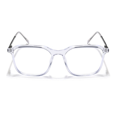Eyejack Essentials Transparent Square Eyeglasses for Men & Women (B06FCL1411-C3)