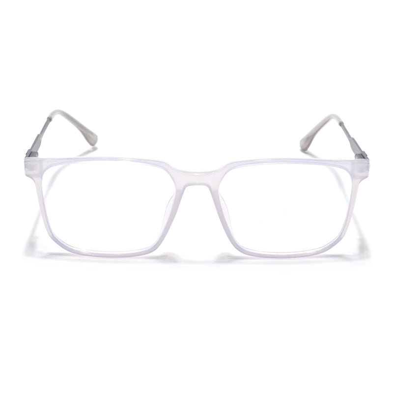 Eyejack Essentials Transparent Grey Wayfarer Eyeglasses for Men & Women (B07FCL1420-C5)