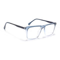 Eyejack Essentials Blue & Clear Square Eyeglasses for Men & Women (B09FCL1433-C4)