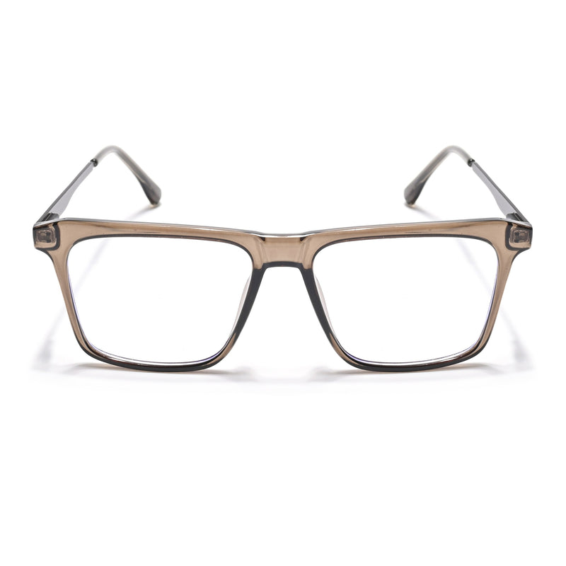 Eyejack Essentials Brown Square Eyeglasses for Men & Women (B09FCL1436-C7)