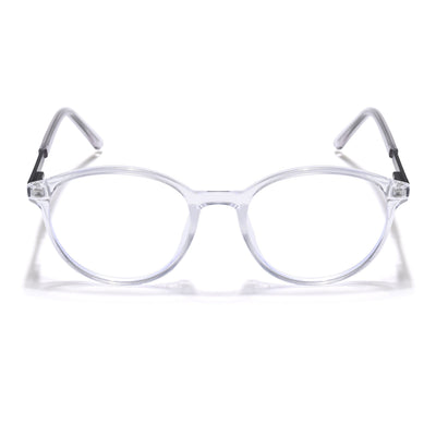 Eyejack Essentials Transparent Round Eyeglasses for Men & Women (B10FCL1439-C3)
