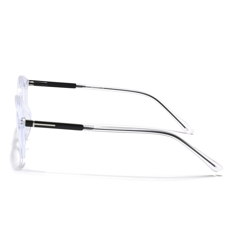 Eyejack Essentials Transparent Round Eyeglasses for Men & Women (B10FCL1439-C3)