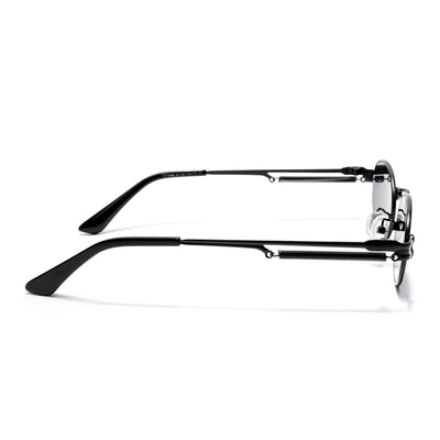 Bob | Black Oval Sunglasses | Black Lens - MG5184