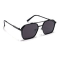 Eyejack Black Square Sunglasses for Men & Women (B80677CL846)
