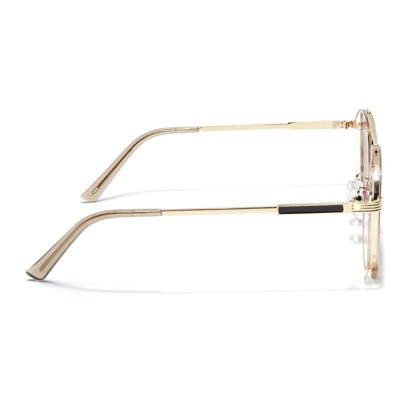 Eyejack Golden & Pink Square Sunglasses for Men & Women (B80677CL847)
