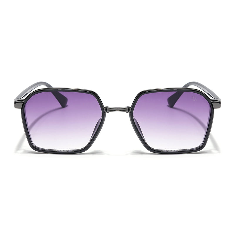 Eyejack Grey Square Sunglasses for Men & Women (B80745CL837)