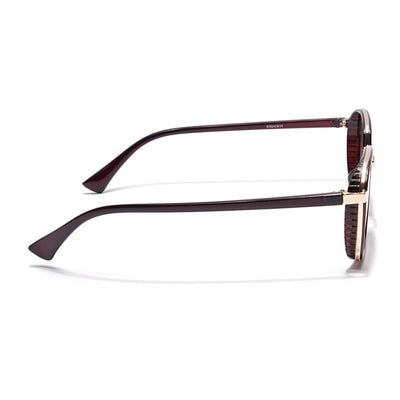 Eyejack Golden & Black Square Sunglasses for Men & Women (B80745CL838)
