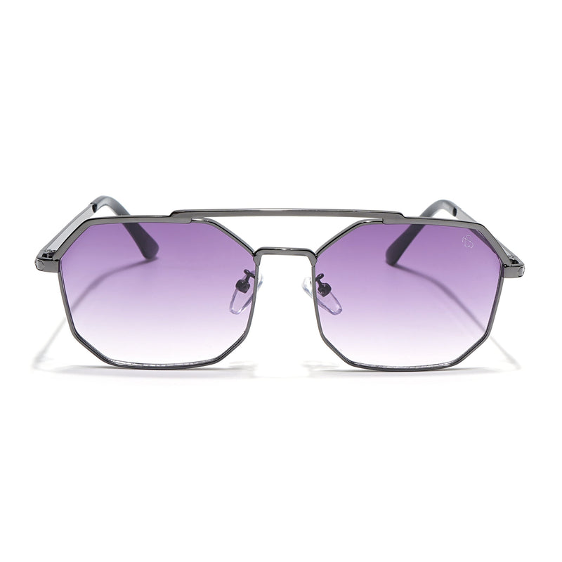 Eyejack Grey Square Sunglasses for Men & Women (B80776CL883)