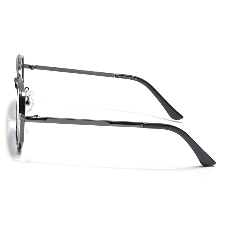 Eyejack Grey Square Sunglasses for Men & Women (B80776CL883)