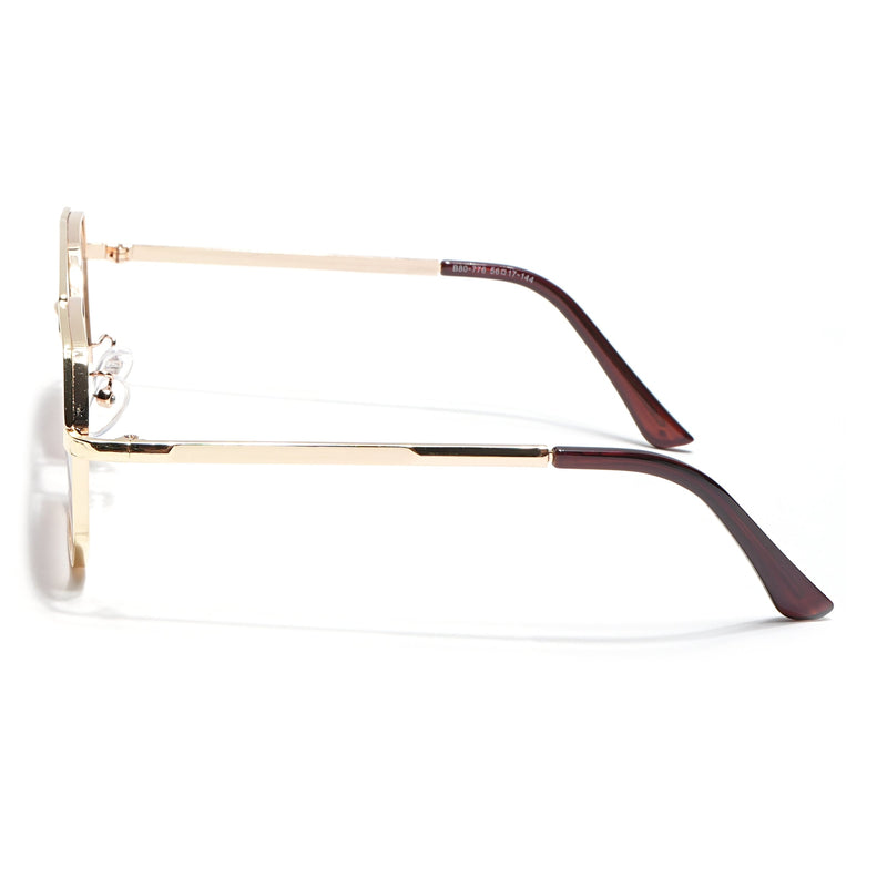 Eyejack Golden Square Sunglasses for Men & Women (B80776CL884)