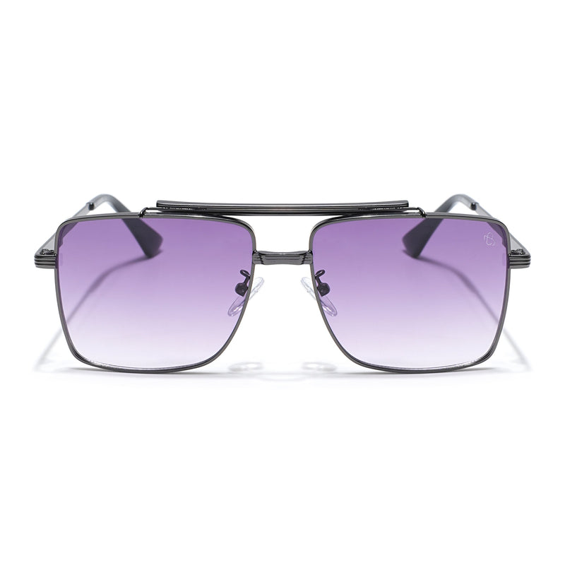 Eyejack Grey Square Sunglasses for Men & Women (B80787CL866)
