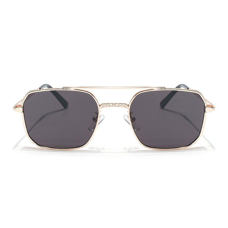 Eyejack Golden Square Sunglasses for Men & Women (B8528CL881)