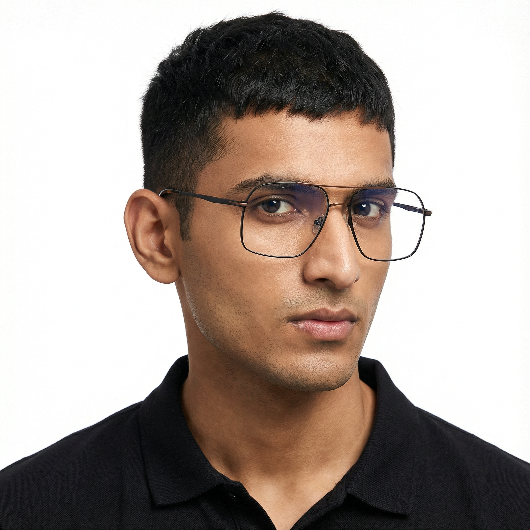 Voyage Black & Brown Wayfarer Eyeglasses for Men & Women (73013FMG7066-C2)