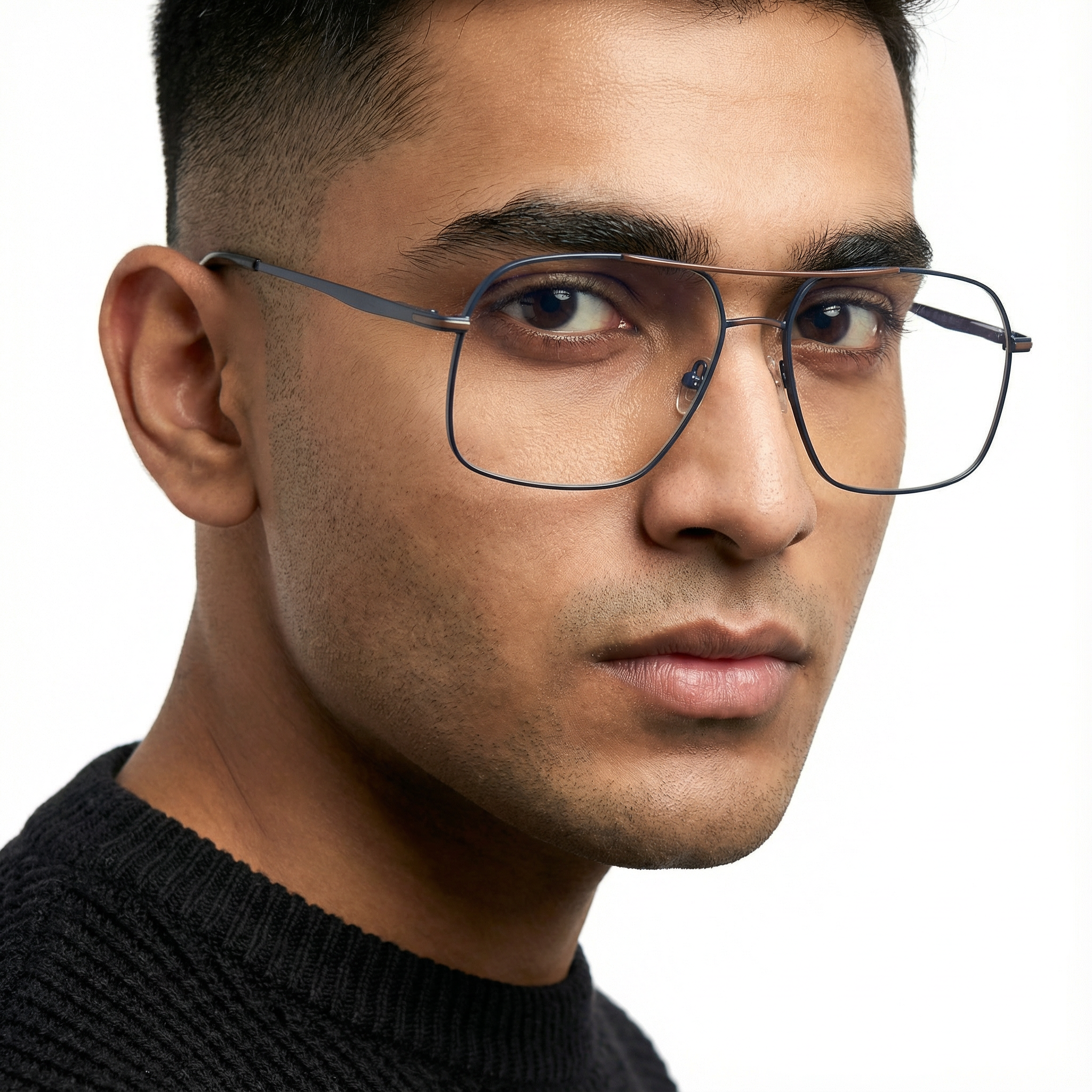 Voyage Blue & Brown Wayfarer Eyeglasses for Men & Women (73013FMG7069-C5)