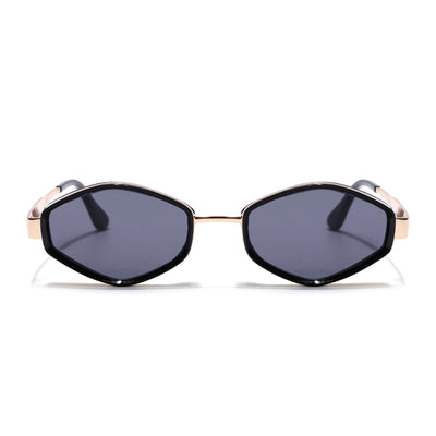Hunter - Golden & Black Hexagonal Sunglasses (C554CL2226)