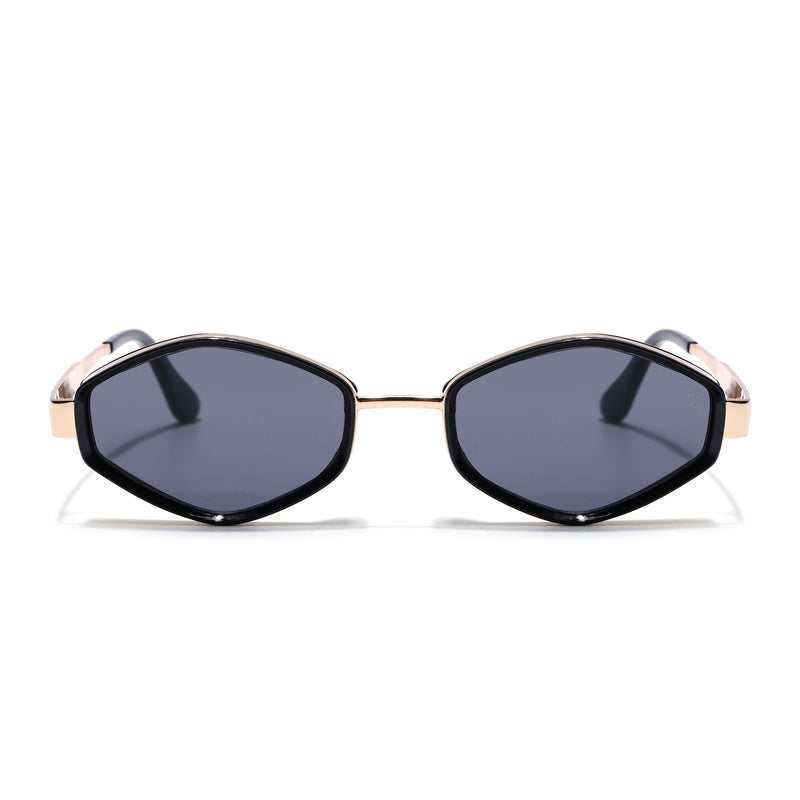 Hunter - Golden & Black Hexagonal Sunglasses (C554CL2226)